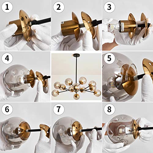 SZXYKEJI 12-Light Glass Chandelier,Large Chandeliers for High Ceilings, Rustic Ceiling Lighting Fixture Pendent Light for Kitchen Dining Room Living Room Bedroom Office (Black). SZXYKEJI 12-Light Glass Chandelier,Large Chandeliers for High Ceilings, Rustic Ceiling Lighting Fixture Pendent Light for Kitchen Dining Room Living Room Bedroom Office (Black).